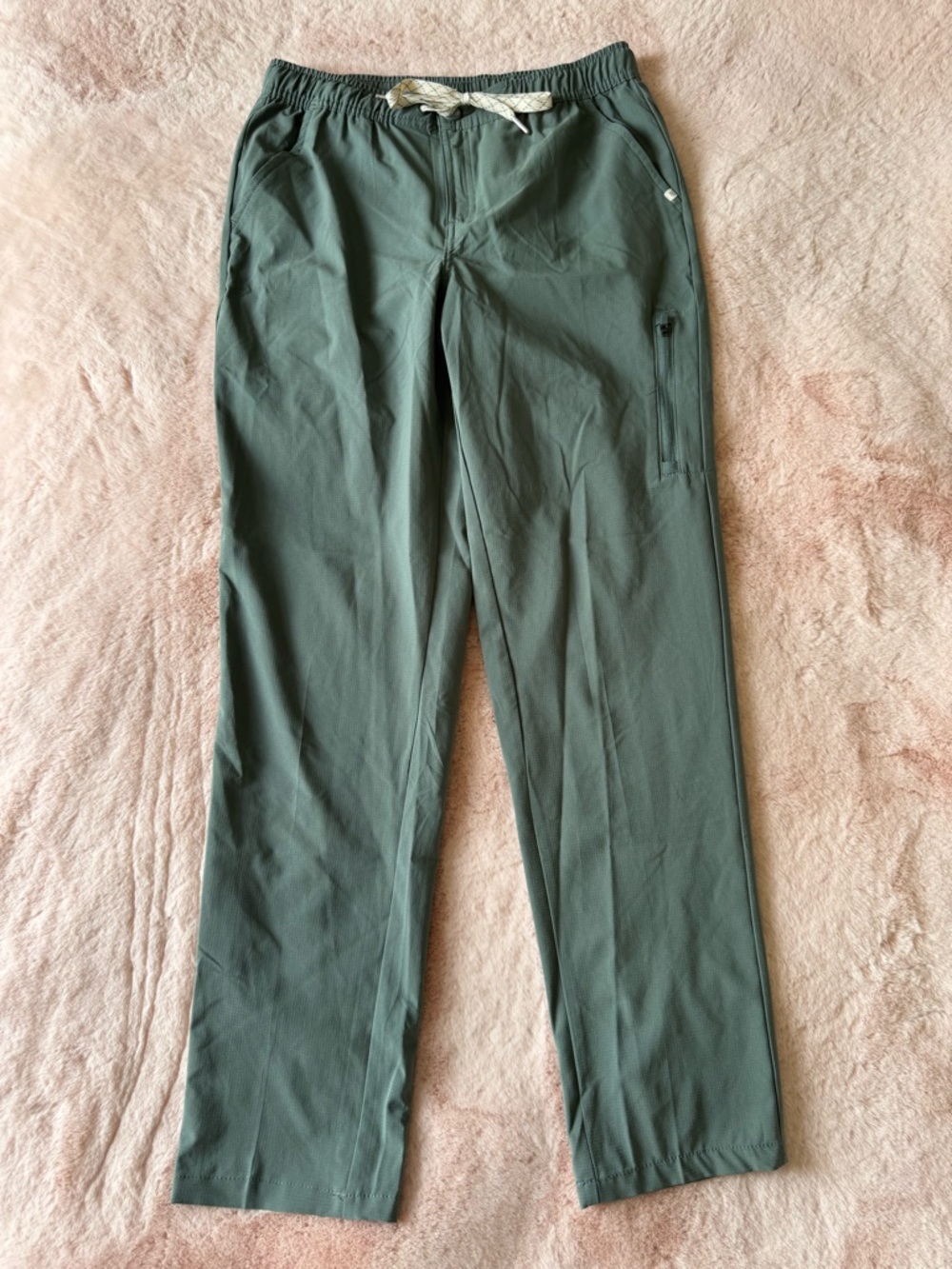 Marika Sage Green Elastic-Waist Jogger Pants